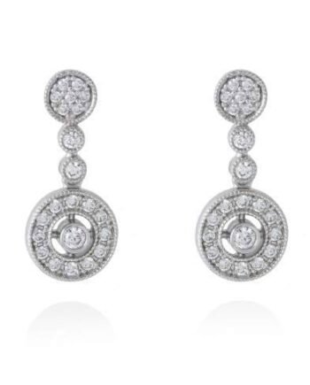 Pendientes VINTAGE para novias en plata  Referencia 90328PB