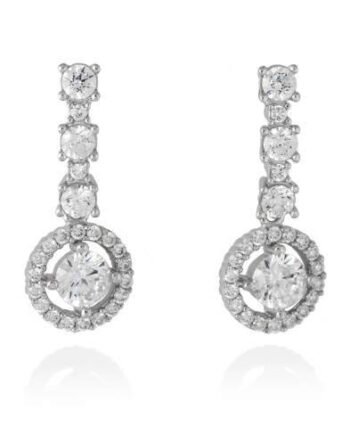 Pendientes BODA novia en plata  Referencia 90339PB