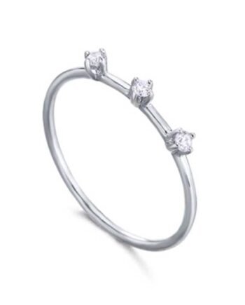 Anillo oro blanco 3 garras   LECARRE GA078OB.15