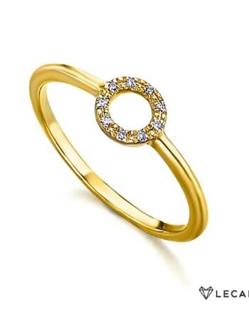 ANILLO LE CARRÉ CON CÍRCULO DIAMANTES ORO GA019OA.09