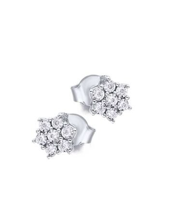 PENDIENTES LECARRÉ ROSETA ORO BLANCO DIAMANTES GB0440B.00