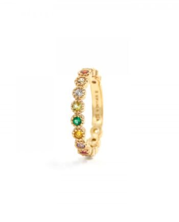 Anillo Rainbow dorado multicolor ANB690-M1